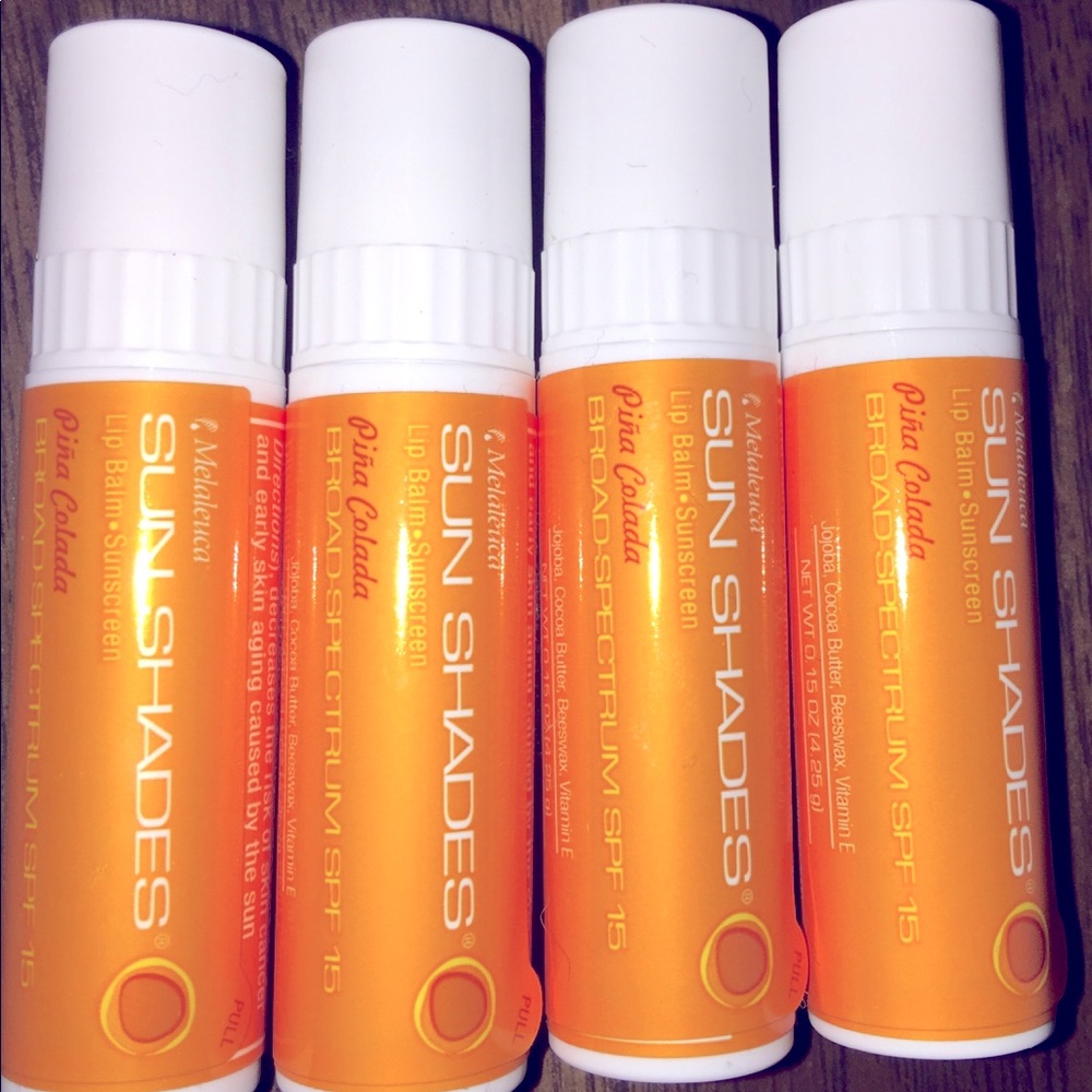 4 x Melaleuca PINA COLADA Lip Balm SPF 15